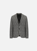 Harris Wharf Prince of Wales Check Wool Blazer — Gray