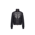 Moncler Jersey and Down Hybrid Down Jacket — Navy