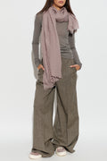 Rick Owens Wide Tailored Wool Trousers — Gray