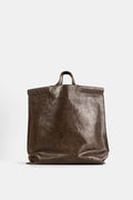 Bea Mombaers Full-Grain Leather Tote Bag — Brown