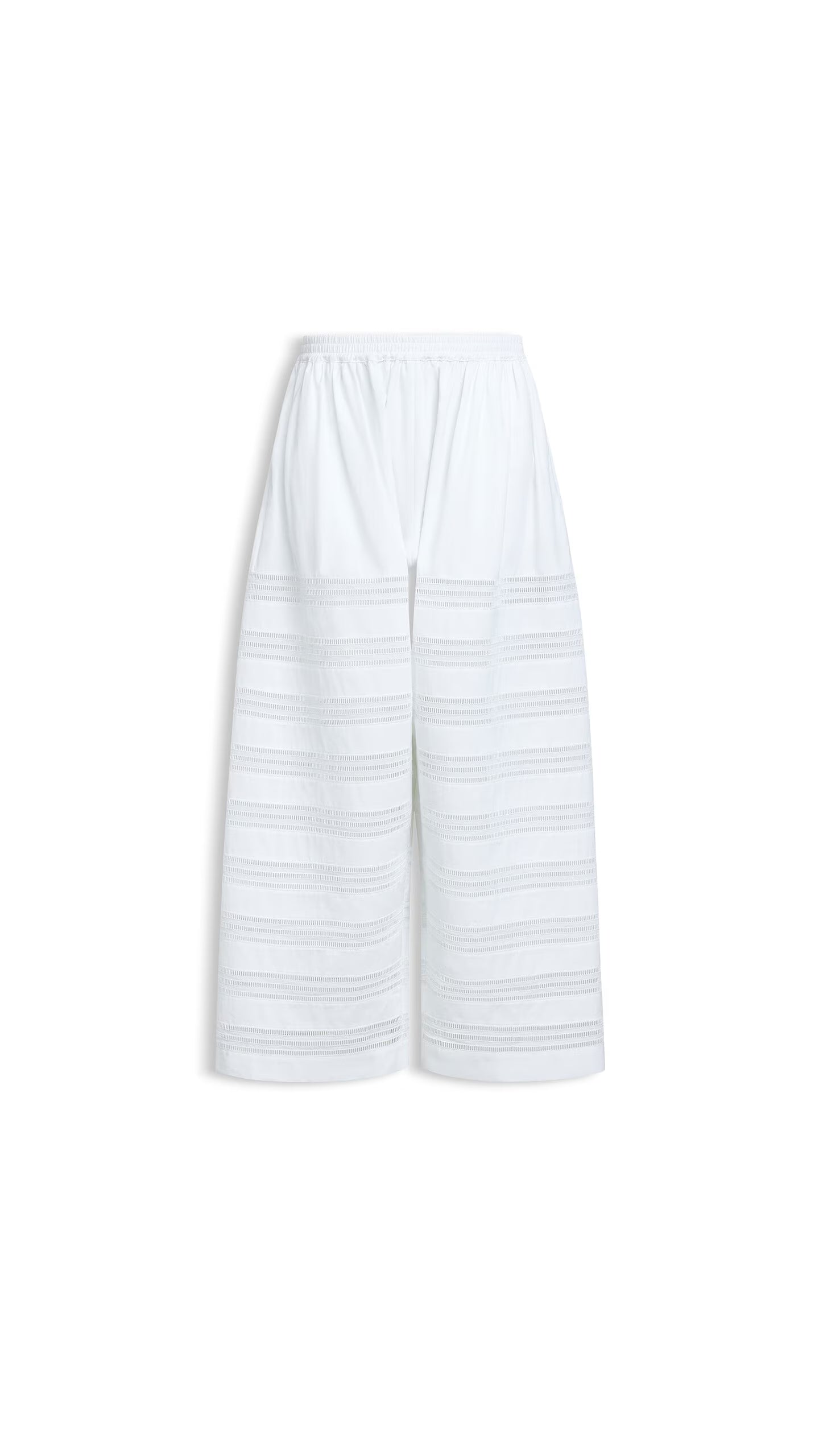 Maison AlaïA Cut-Out Cotton Poplin Trousers — White
