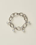Panconesi Chain Link with Crystal Charms Bracelet — Silver