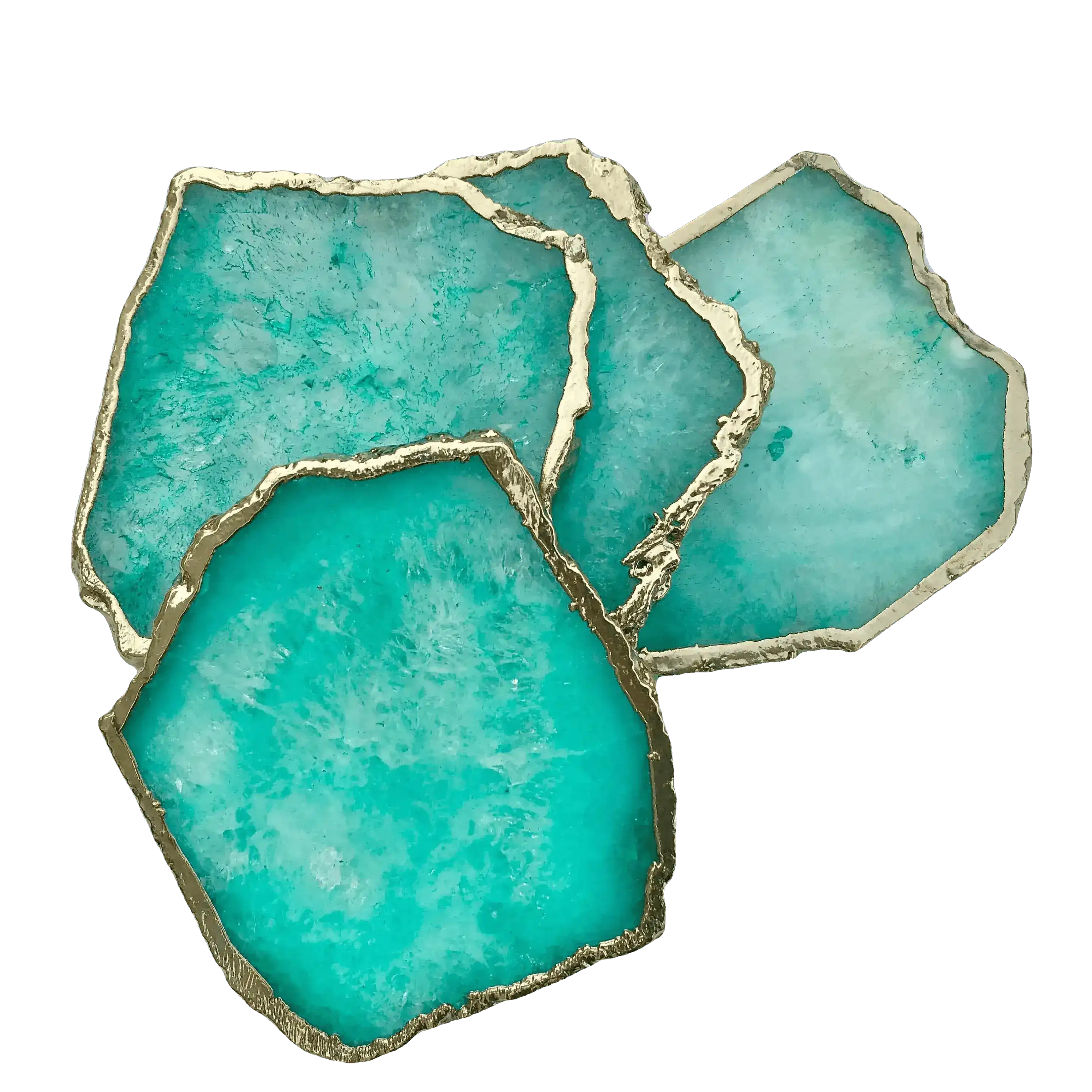Aqua Agate Coaster - Set of 4
