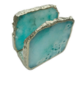 Aqua Agate Stone Napkin Holder