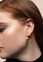Aros Kasia Azul y blanco