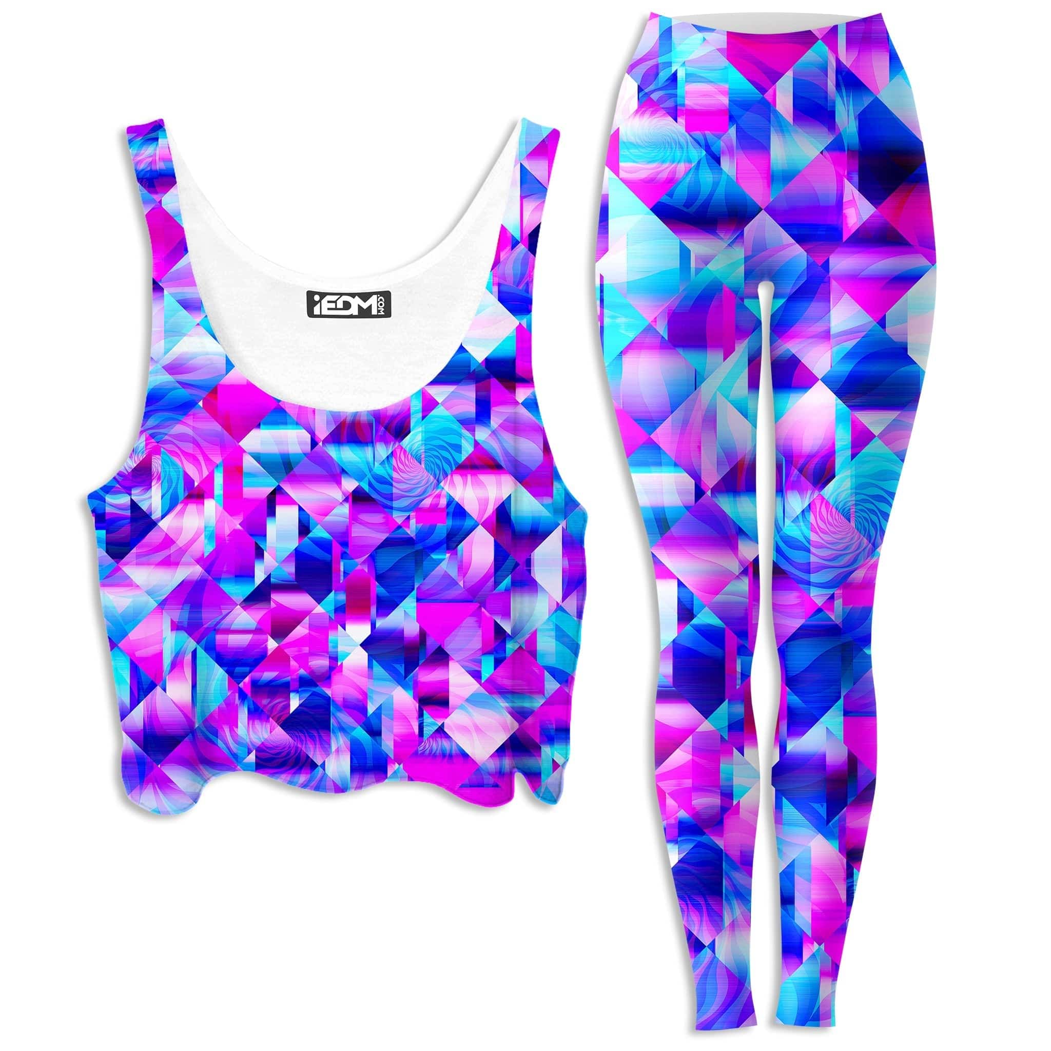 Blossom Trippy Crop Top and Leggings Combo