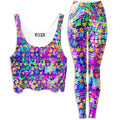Dreamin Of Munchies Crop Top and Leggings Combo