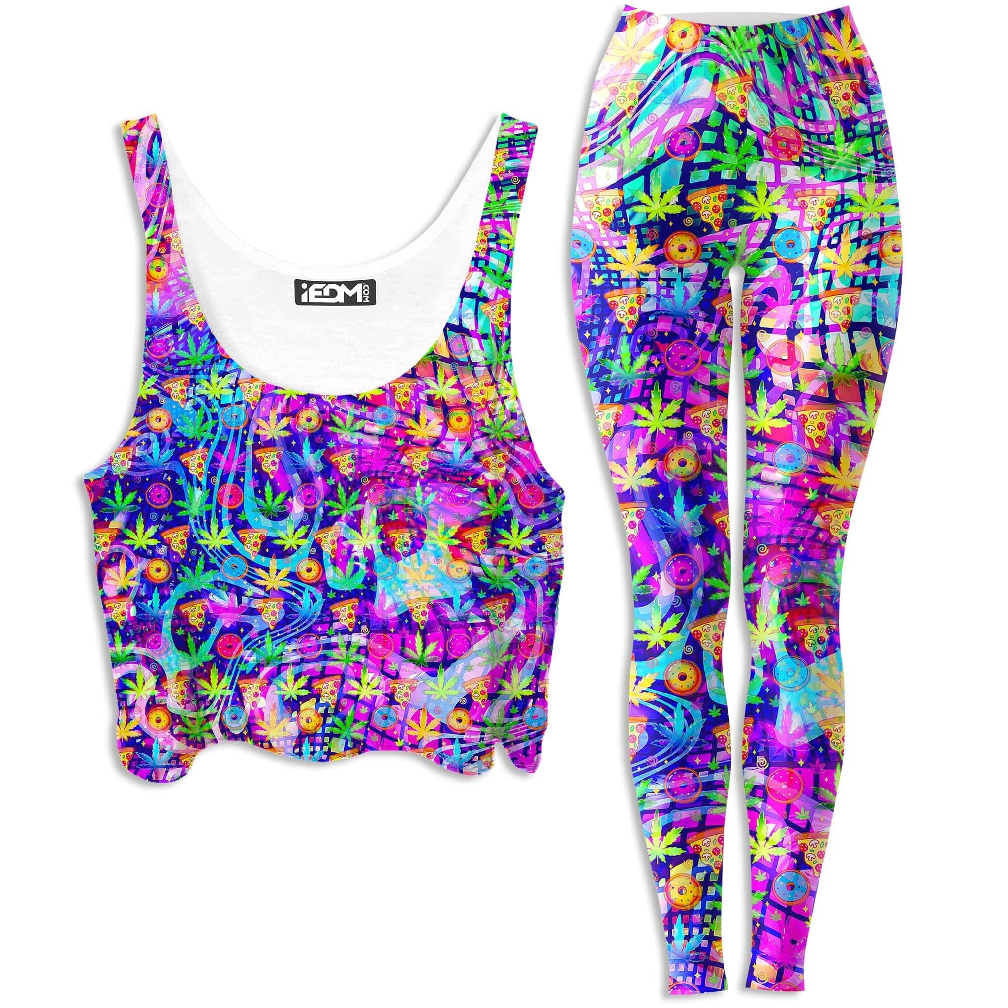 Dreamin Of Munchies Crop Top and Leggings Combo