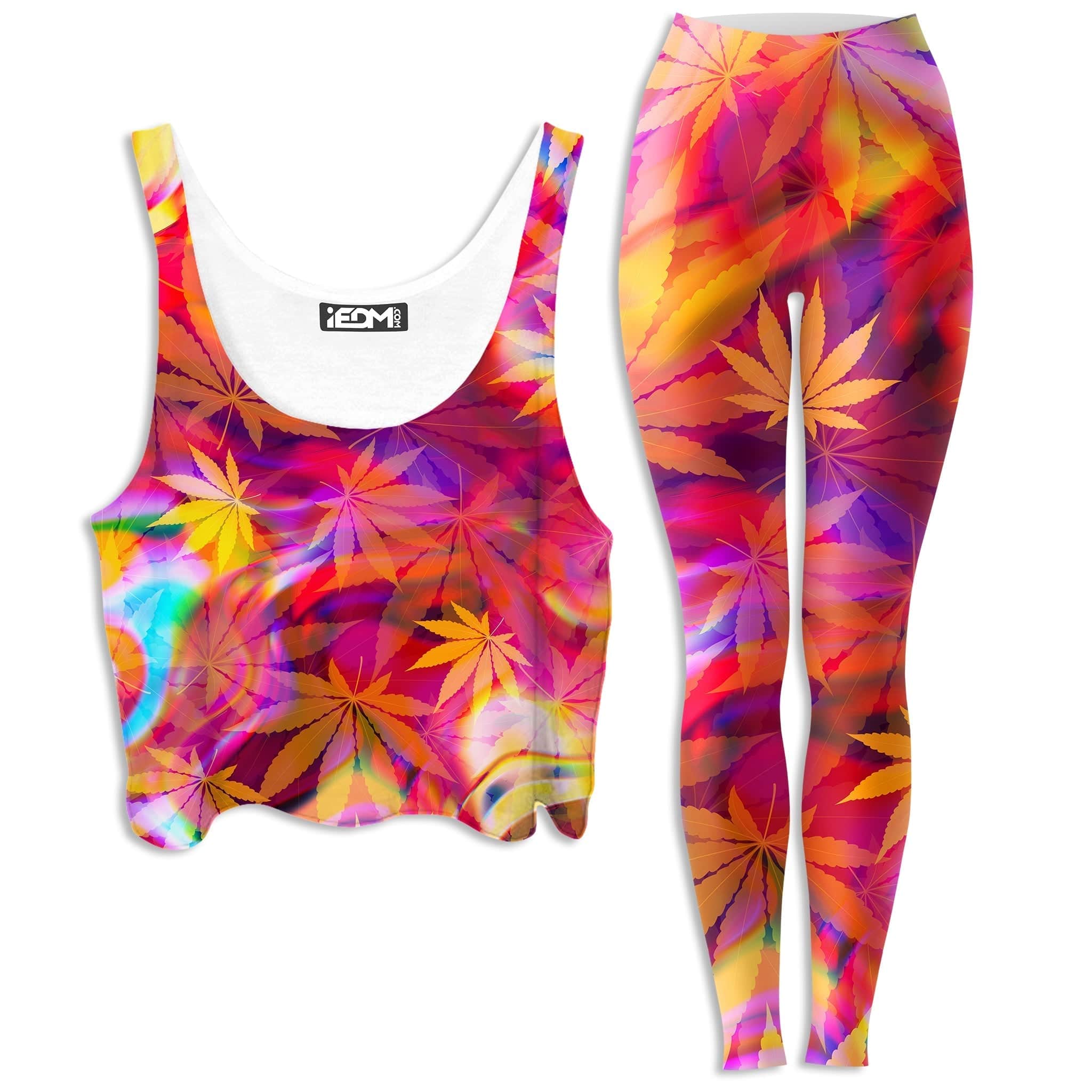 Ganja Dreamin Crop Top and Leggings Combo