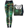 Green Prism Rave Bra and Leggings Combo
