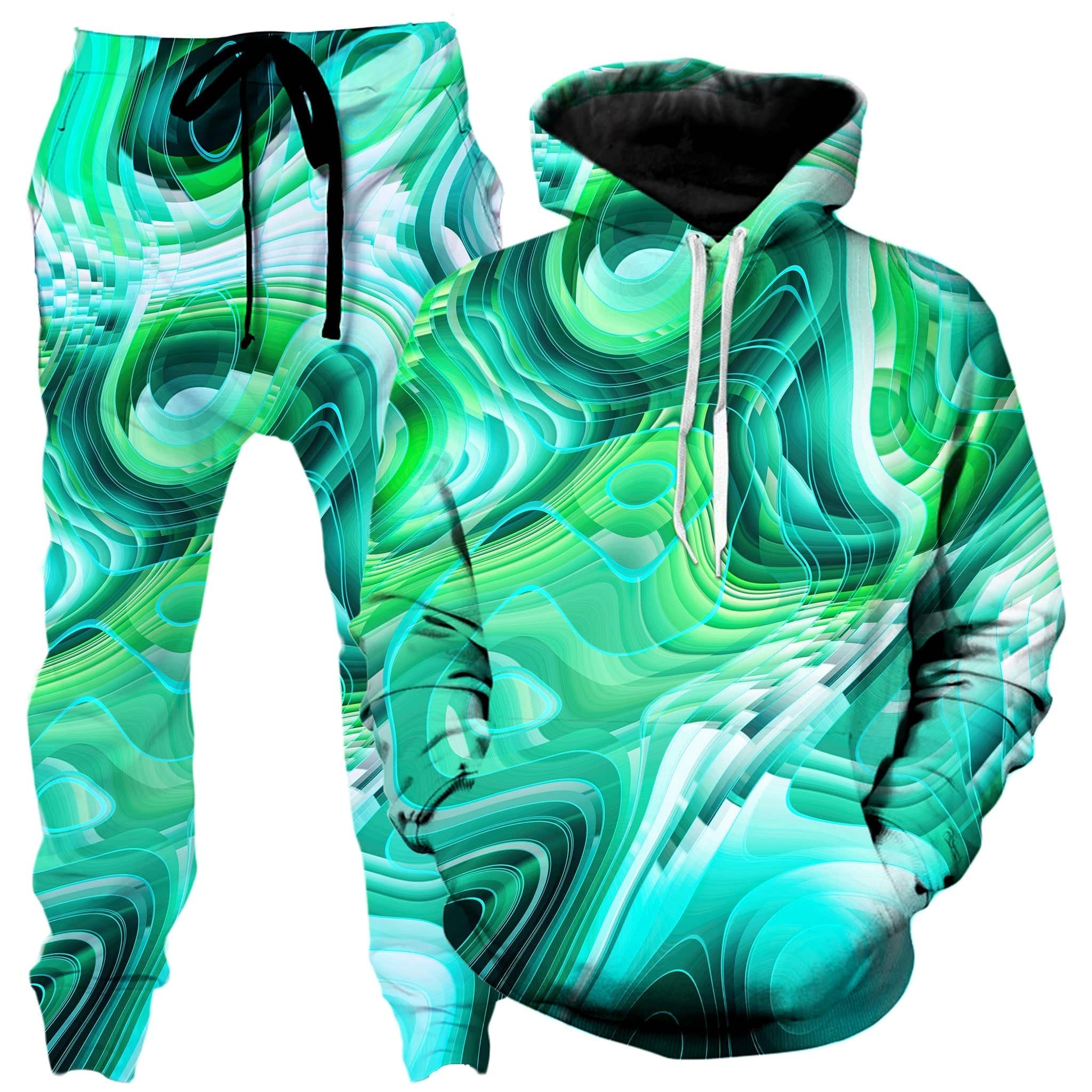 Green Schism Hoodie and Joggers Combo