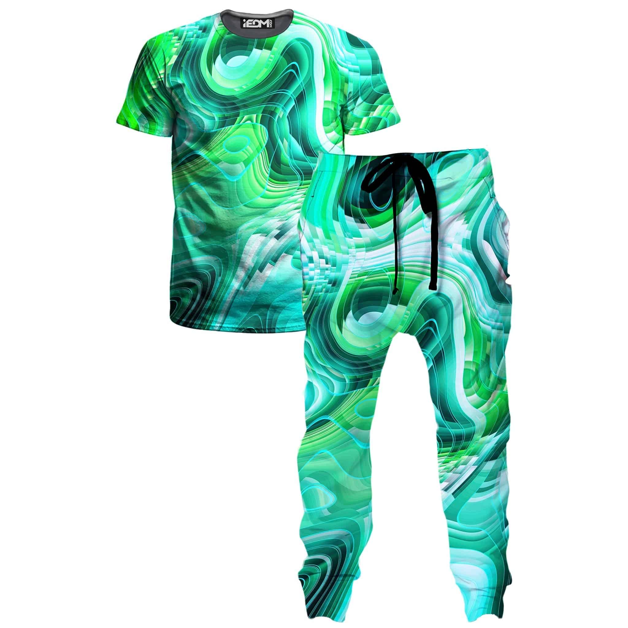 Green Schism T-Shirt and Joggers Combo