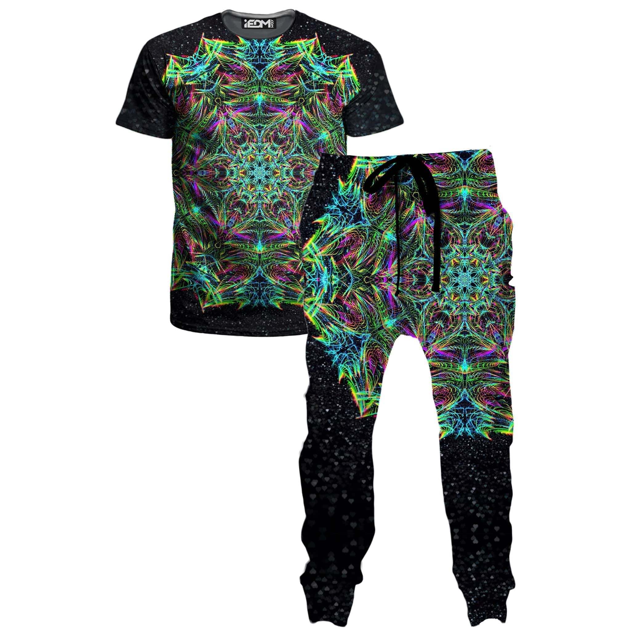 Green Warp T-Shirt and Joggers Combo