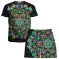 Green Warp T-Shirt and Shorts Combo