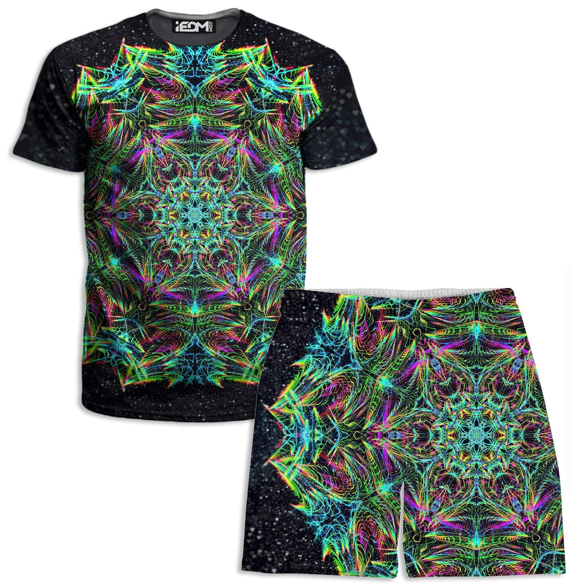 Green Warp T-Shirt and Shorts Combo