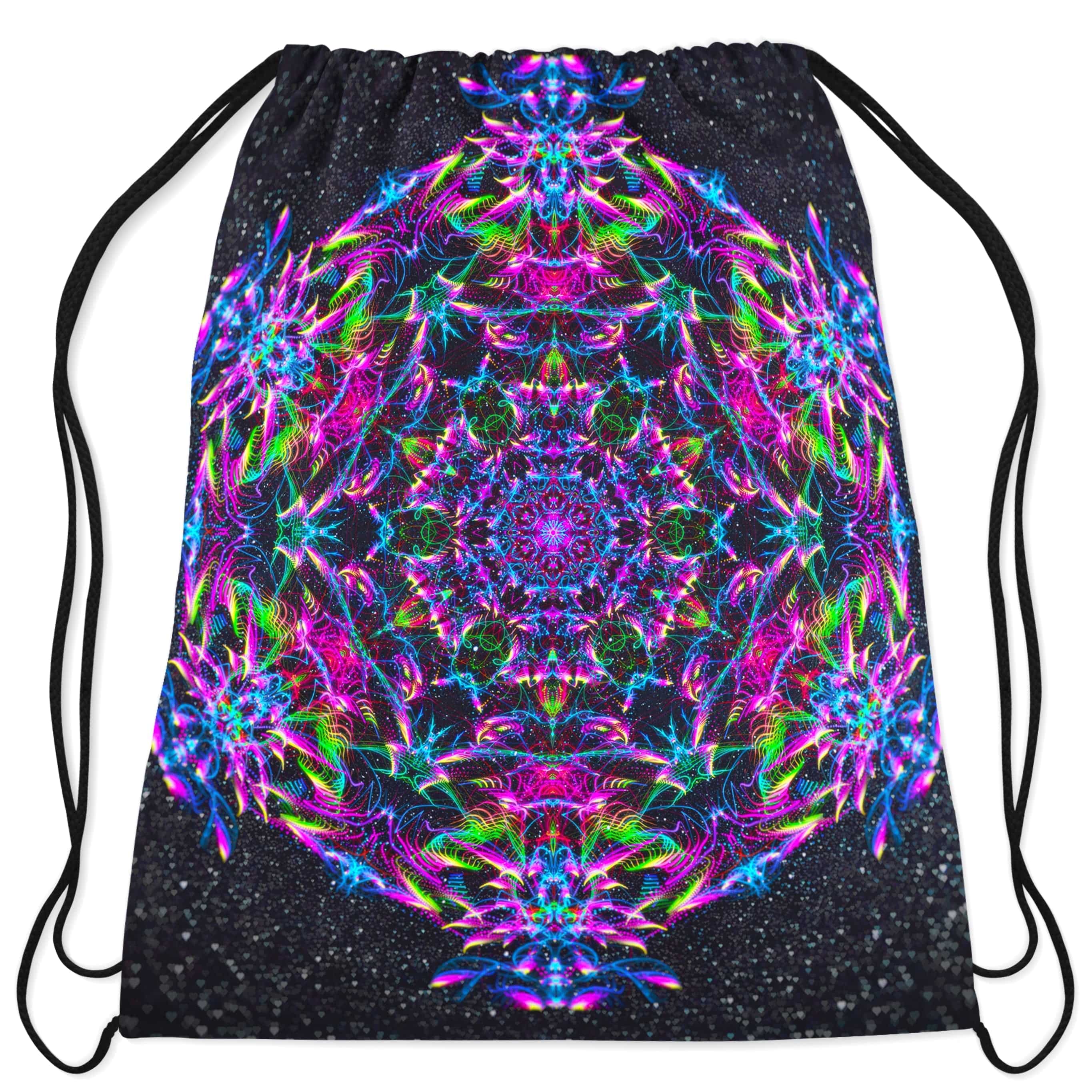 Purp Geometric Drawstring Bag