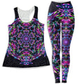 Purp Geometric Women's Tank and Leggings Combo