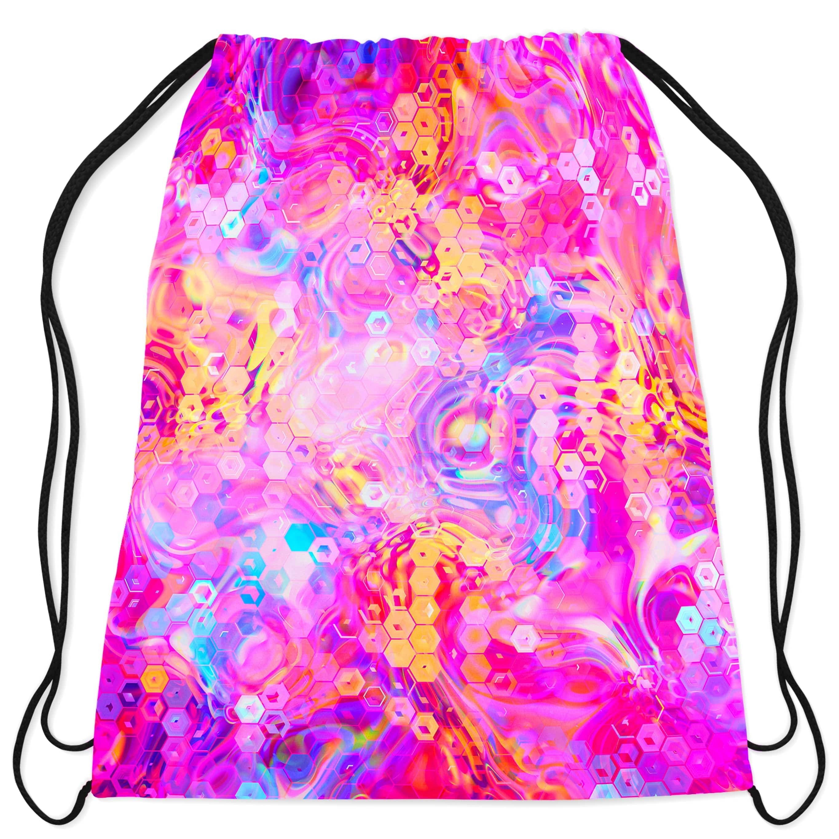 Purple Mirage Drawstring Bag
