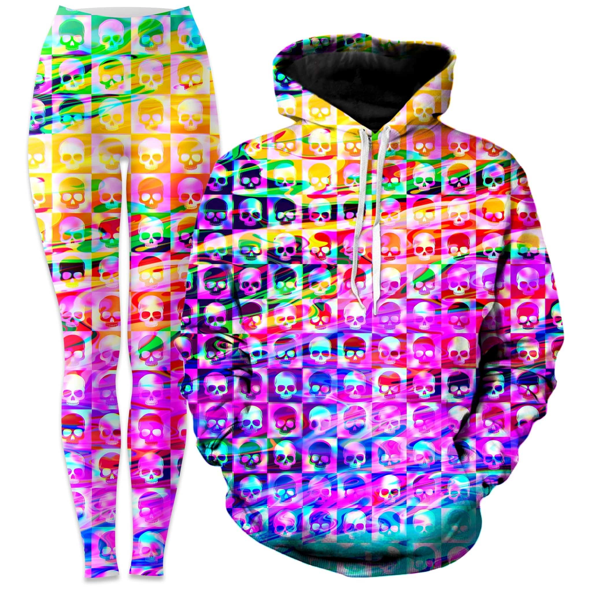 Skull Fam Purple Hoodie and Leggings Combo