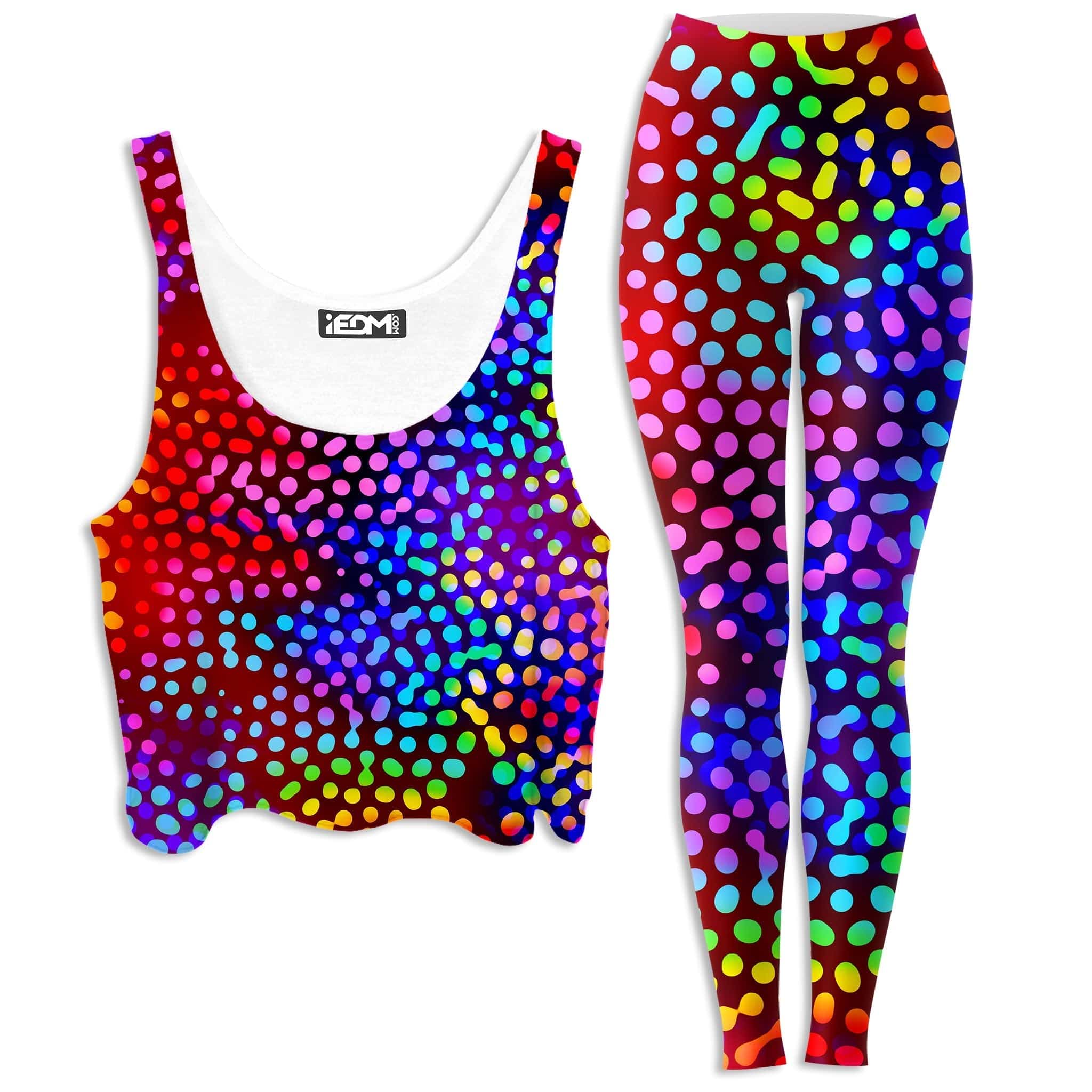 Solar Dots Crop Top and Leggings Combo