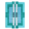 Atzec Blue Hand Tufted Wool Rug