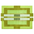 Atzec Green Hand Tufted Wool Rug