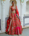 Red Zari Lehenga Set By KYNAH, Luxury Indian Fashion & Bridal Wear