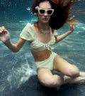 The Aurelia Bikini Set / Lime Gingham   By Hill House Home