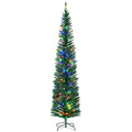 7.5ft Pre-Lit Multicolor Artificial Christmas Tree with Stand