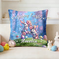 Personalizado Lindo Conejo de Pascua Inicial Bosque Huevo de Pascua Funda Almohada con Nombre Decoración del Hogar Pascua Regalo para la Familia Niños
