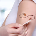 Personalizada a prueba de agua no toxicidad Nacimiento Flor Infinito Símbolo Tatuajes Temporales con nombres Fiesta Favor Aniversario Boda Regalo para Amigos de la Familia