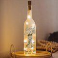 Personalizada Toile De Jouy Style Pareja Árbol LED Botella Lámpara con Nombres Luz Suave Día de San Valentín Boda Aniversario Regalo para Parejas