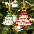 Árbol de Navidad Personalizado Bombilla Adorno de Madera con Nombre Decoración del Hogar Regalo de Navidad para la Familia Amigos