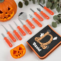 Juego de 11 herramientas personalizado con fantasmas y inicial del nombre para tallar calabazas regalo de Halloween para niños y familiares
