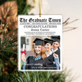 Personalizado The Graduate Times Class of 2026 Adorno acrílico con foto, nombre y texto Fiesta de graduación Conmemoración Regalo para graduados