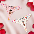 Personalizado Lick Me Till Ice Cream Sexy Tanga Breve con Foto Luna de Miel Viajes San Valentín Regalo para Esposa Novia