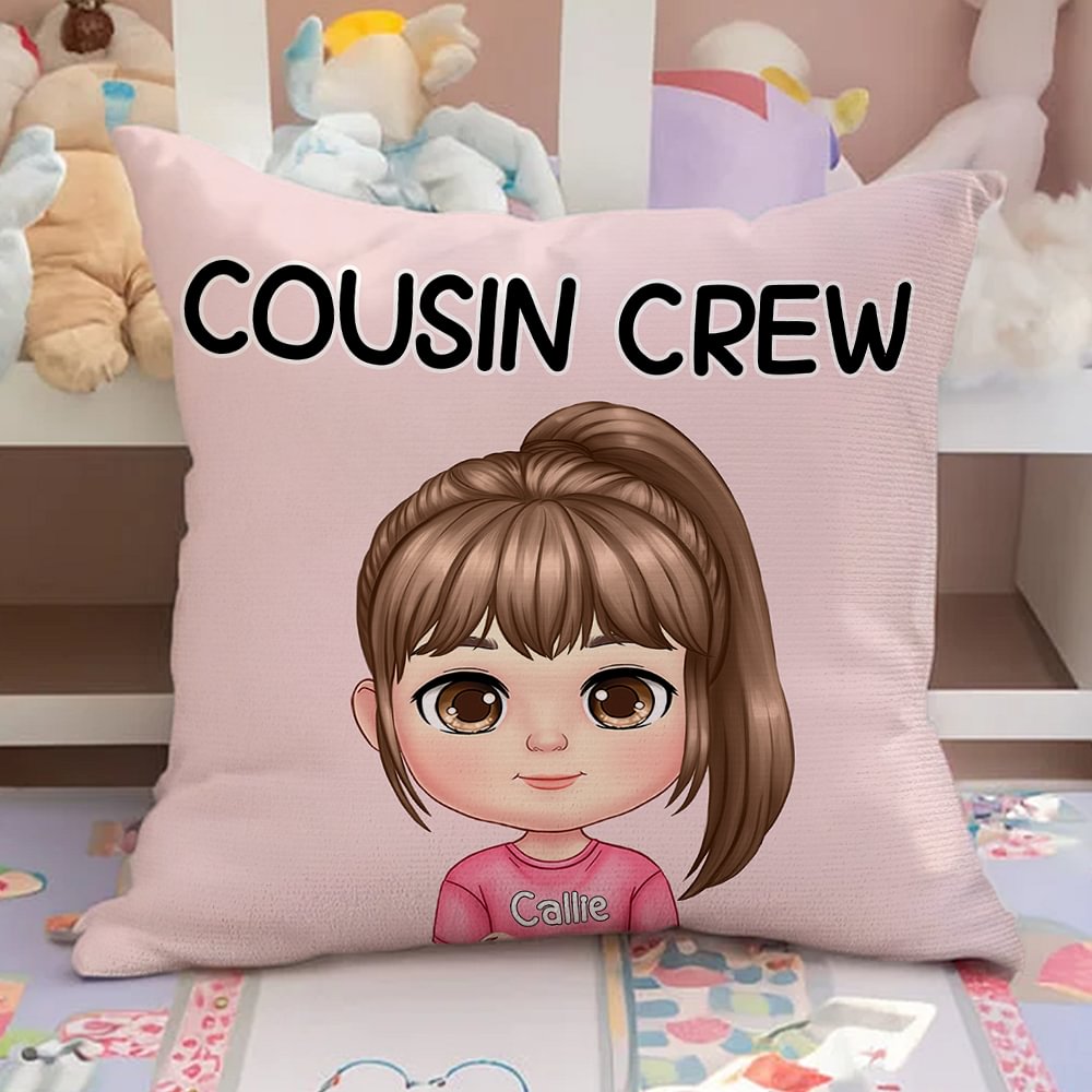Personalizado Multicolor Primo Crew Cute Cartoon 1-5 Kids Throw Pillow Cover with Name Home Decor Birthday Children's Day Gift for Boys Girls