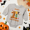 Personalizado lindo disfraz de Halloween de dibujos animados personaje del bebé Romper con el nombre 1er regalo de Halloween para los nuevos padres del bebé