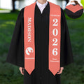 Fajín de Graduación Personalizado Multicolor Clase de 2026 Silueta con Nombre y Año de Graduación Recuerdo de Graduación Regalo de Celebración para Graduados Compañeros de Clase
