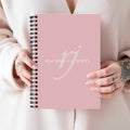 Mi monograma personalizado Cuaderno de espiral A5 con nombre e inicial Festival Regalo de cumpleaños para amigos Familia Colegas