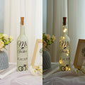 Personalizado Sr. Sra. Pareja Anillos LED Botella Lámpara con Apellido y Fecha Día de San Valentín Boda Compromiso Regalo para Pareja Recién Casados