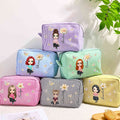 Personalizado Multicolor Nacimiento Flor Caricatura Personaje Rayas Bolsa de Maquillaje con Nombre Diario Viaje Esencial Cumpleaños Día de la Madre Regalo para Mujeres