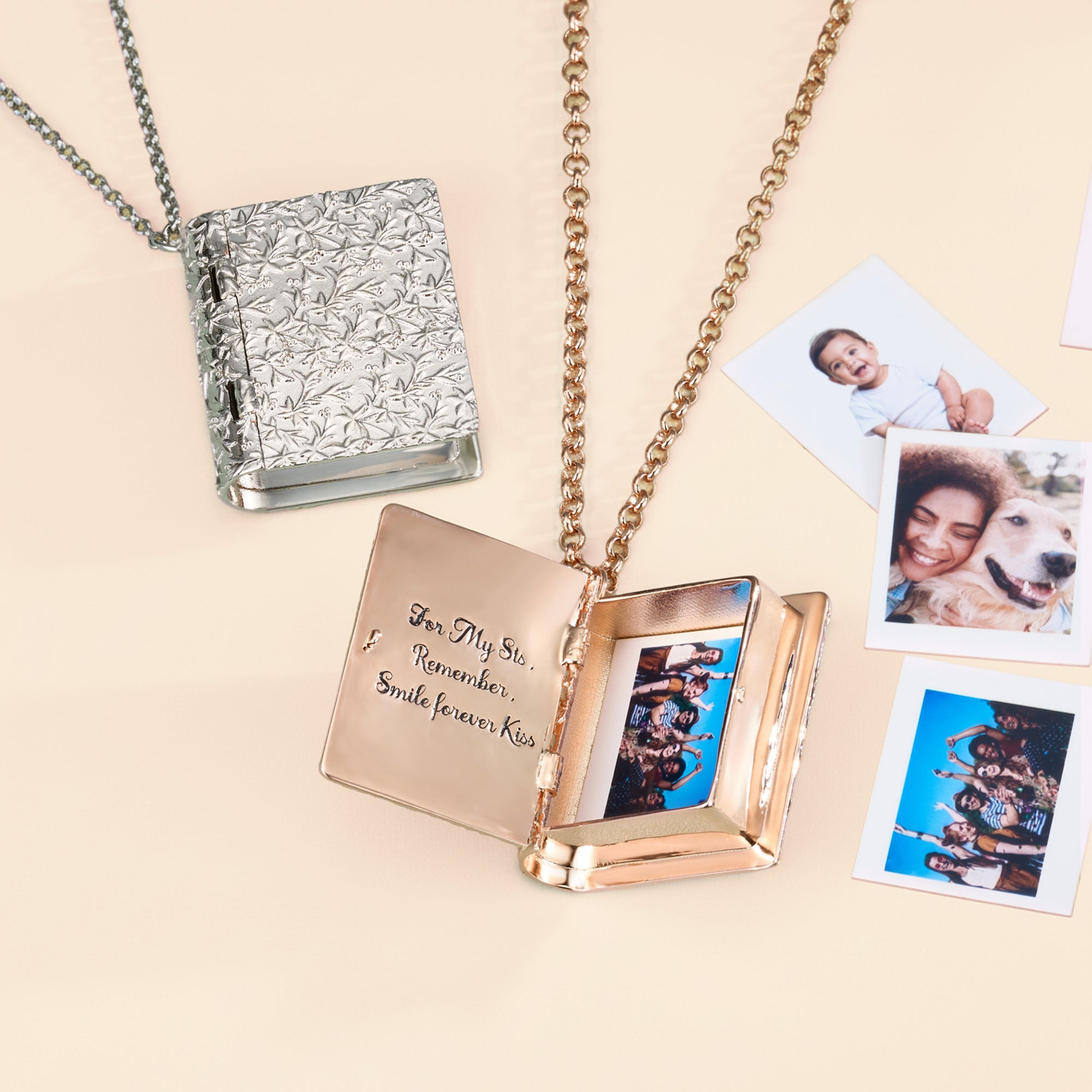 Collar Álbum de Fotos Personalizado con 2-6 Fotos y Texto Dainty Jewelry Birthday Anniversary Mother's Day Gift for Women Mom