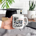 Personalizado Cinco Estrellas 2025 Graduado Foto Collage 11 oz 15 oz Taza de café de cerámica con nombre de Graduación Keepsake Fiesta de Regalo para Graduados