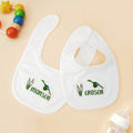 Babero Personalizado Bordado Pato Azulón Reed 100% Algodón Suave con Nombre Accesorio de Alimentación Baby Shower Regalo de Bienvenida de Navidad para Bebé Niño