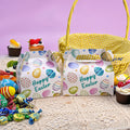 Huevo de Pascua de colores personalizado Bolsa de regalo con asa y nombre Fiesta de Pascua Regalo de cumpleaños para niños Niñas