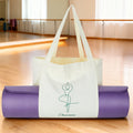 Bolsa personalizada de gran capacidad para esterilla de yoga en postura de árbol con texto Accesorio de Pilates Regalo de Navidad para amantes del yoga