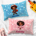 Funda de almohada personalizada con nombre de niña de ensueño de dibujos animados Decoración del hogar Regalo de cumpleaños de Navidad para niños Niñas