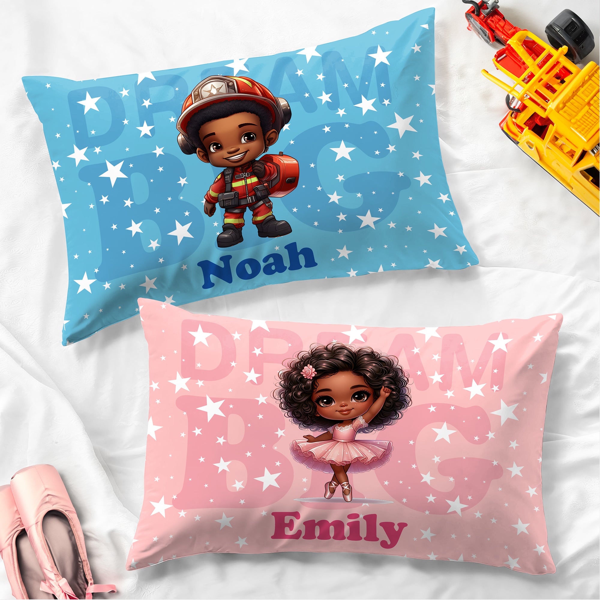 Funda de almohada personalizada con nombre de niña de ensueño de dibujos animados Decoración del hogar Regalo de cumpleaños de Navidad para niños Niñas
