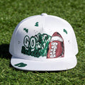 Gorra de Animadora de Fútbol Personalizada a Mano con Pom-Pom Transpirable Ajustable con Nombre y Texto para Uso en Exteriores Regalo de Cumpleaños para Mamá Amante del Fútbol